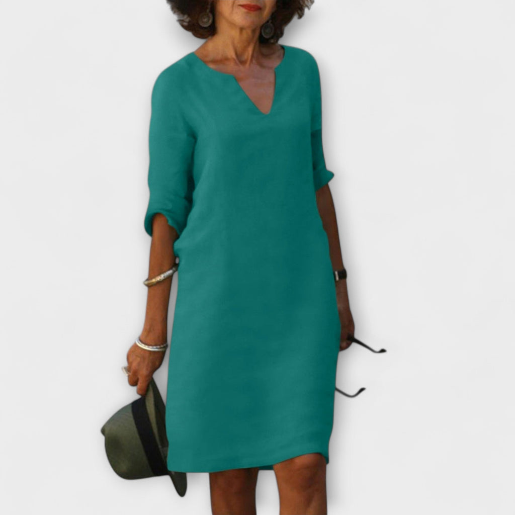 Ellyse - Stilvolles Sommerkleid mit V-Ausschnitt