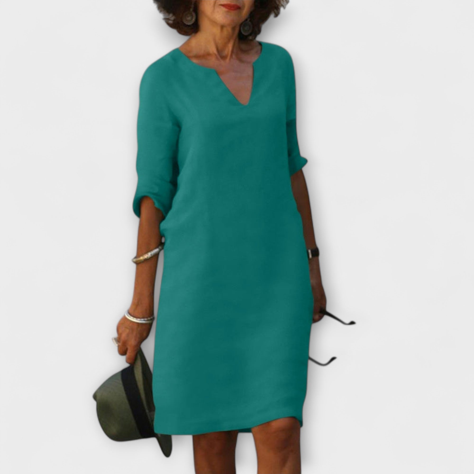 Ellyse - Stilvolles Sommerkleid mit V-Ausschnitt