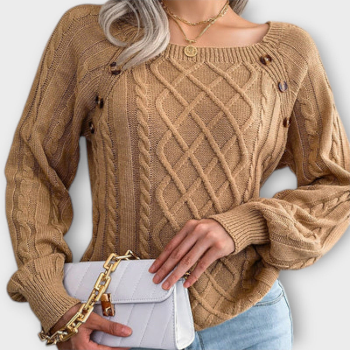 Malia - Pullover mit Knöpfen