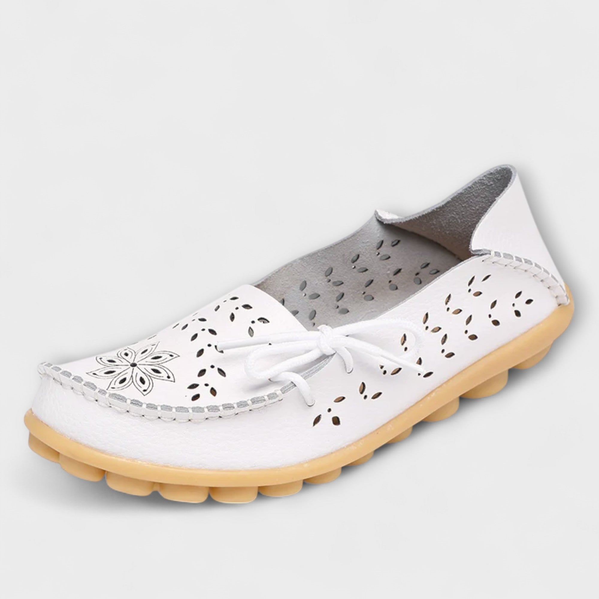 Ballerinas Damen Echtleder Bequem Grosse Grössen Schwarz Beige