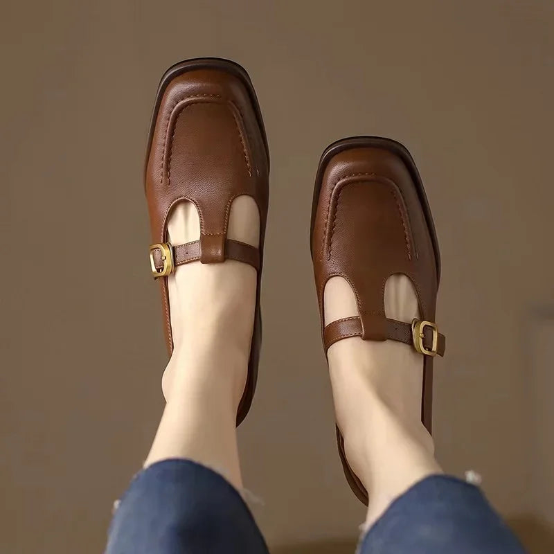Emilia - T-Steg-Schuhe im Vintage-Stil