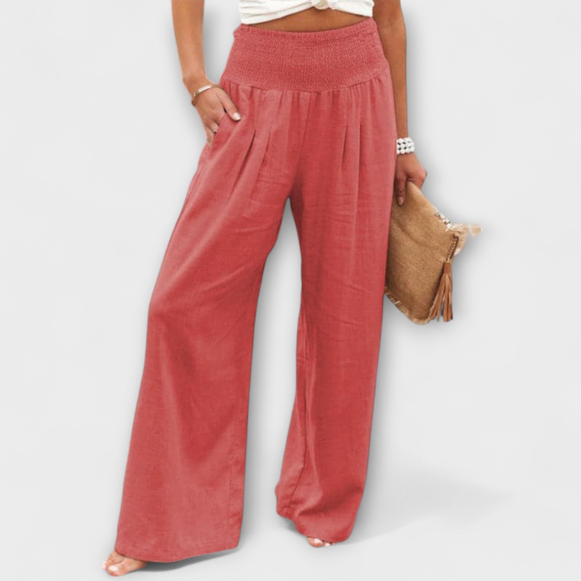 Thearya - Lässige weite Leinenhose