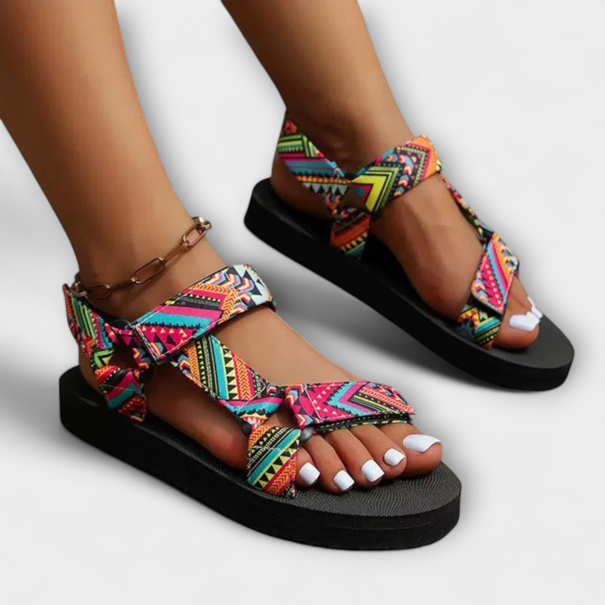 Sommerliche Flache Damen Sandalen aus Hanfseil
