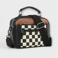 Handtasche Damen Gross Schultertasche Henkeltasche Schwarz Braun – Emilia