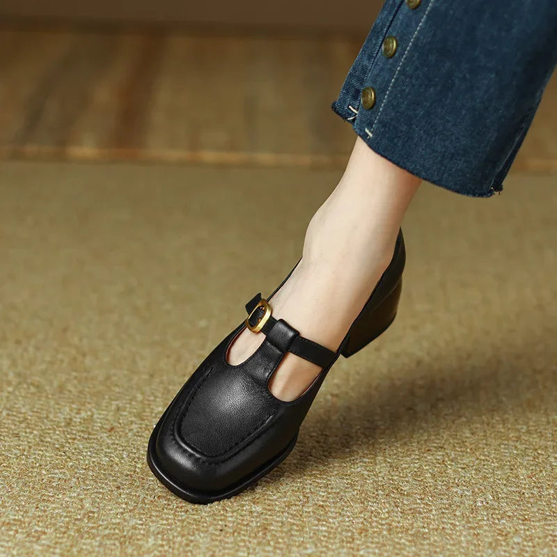 Emilia - T-Steg-Schuhe im Vintage-Stil