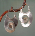 Vintage Silber Ohrringe mit Spirale