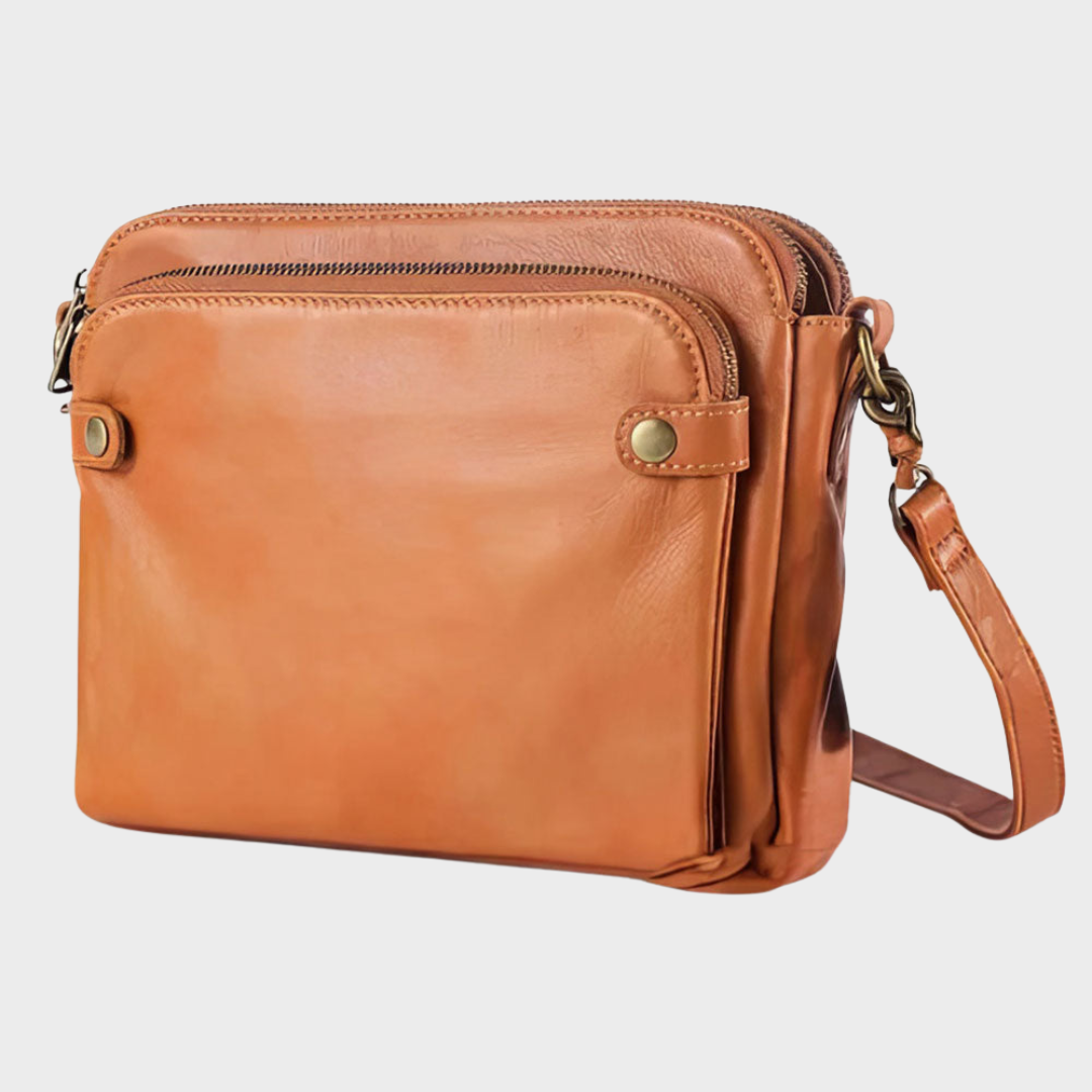 Shopper Damen Leder Gross Schultertasche Braun – Celia
