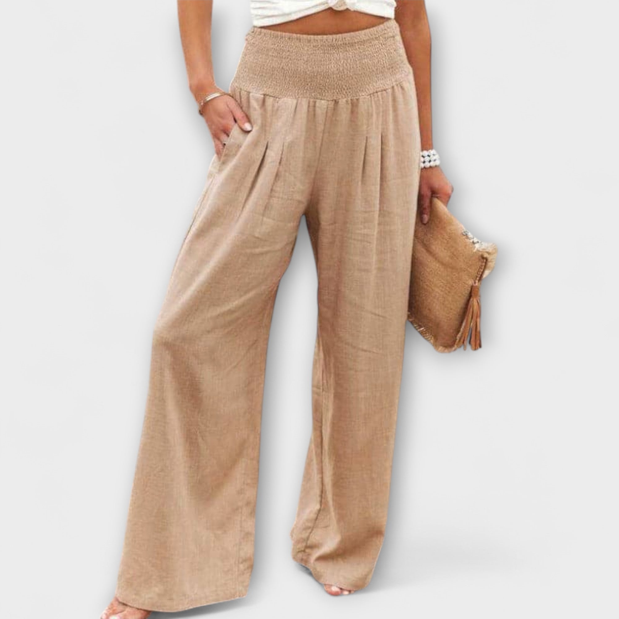 Thearya - Lässige weite Leinenhose