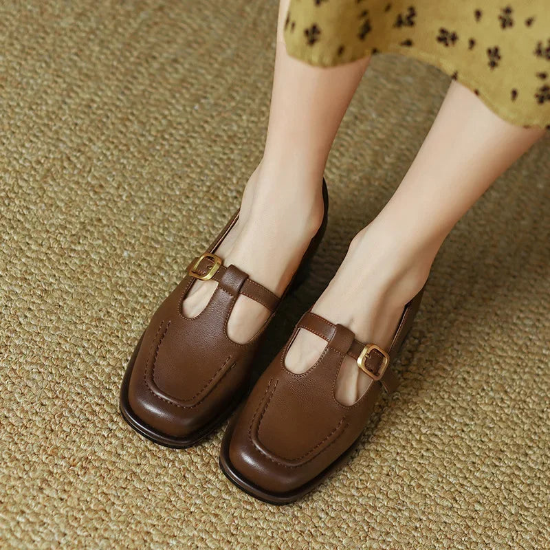 Emilia - T-Steg-Schuhe im Vintage-Stil