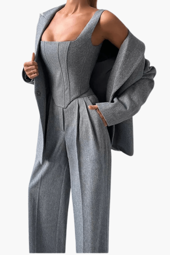 Mirjam | Graues Eleganz-Set