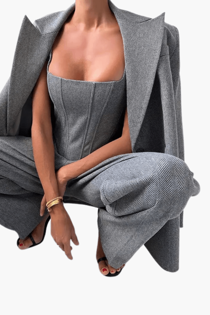 Mirjam | Graues Eleganz-Set