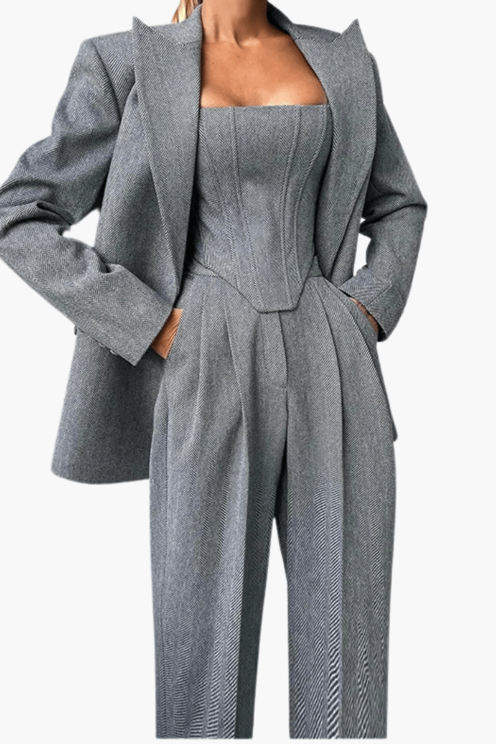 Mirjam | Graues Eleganz-Set