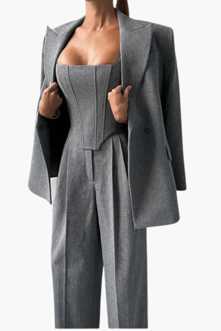 Mirjam | Graues Eleganz-Set