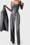 Mirjam | Graues Eleganz-Set