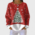 Sweatshirt Damen in Rot weite feminine Passform atmungsaktiv – Sofia