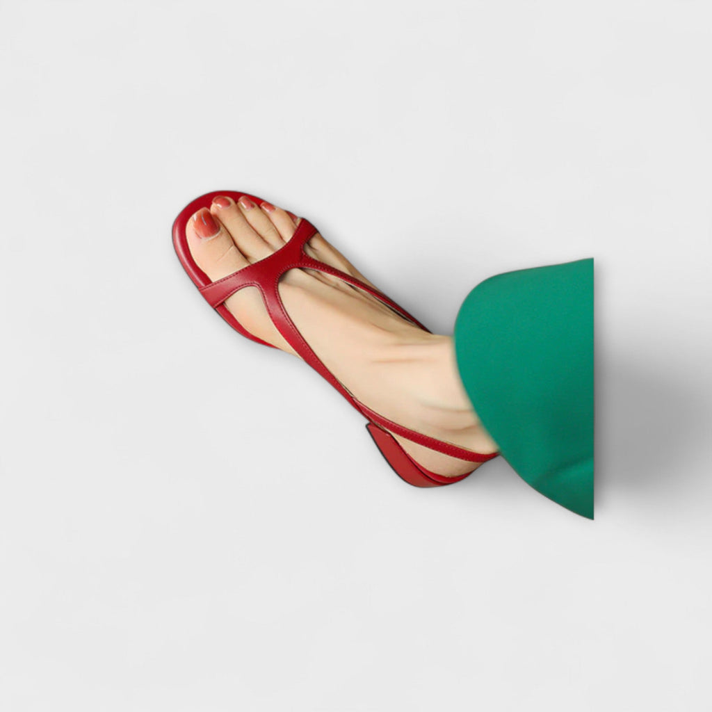 Evelyn - Elegante Flache Sandalen Minna mit Raffiniertem Finish