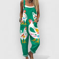 Ésmée - Latzhose mit fröhlichen Hühnermotiven