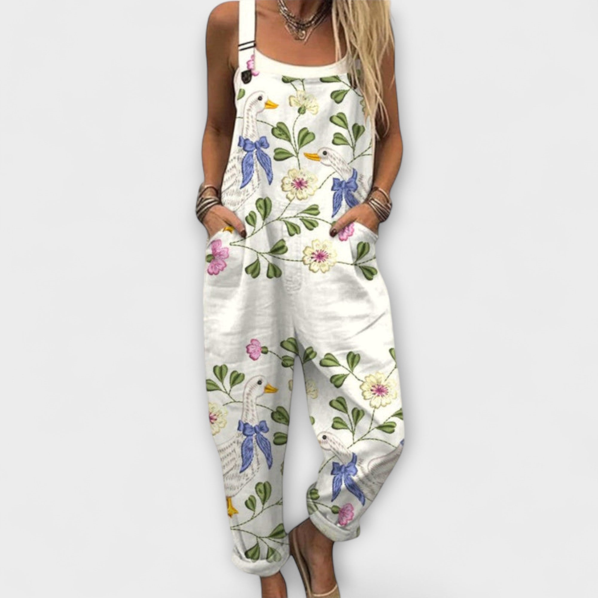 Thaïs - Latzhose mit bunten Entenmotiven
