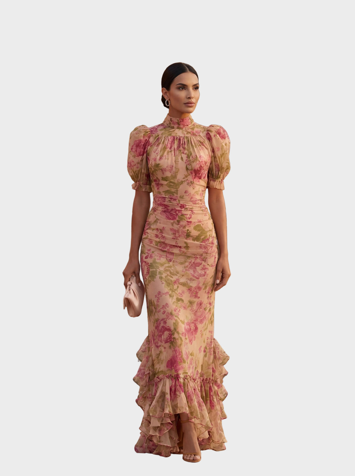 Rosario - Chiffonkleid mit Blumendruck