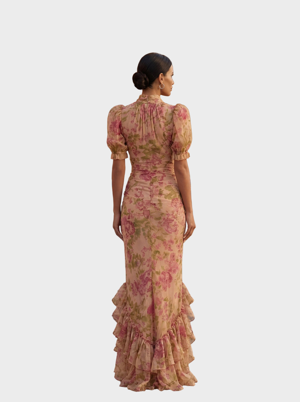Rosario - Chiffonkleid mit Blumendruck