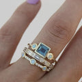 Vintage-Halskette mit blauem Kristall