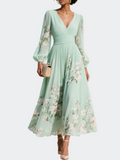 Lucija - Mintgrünes Midikleid aus Chiffon