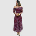 Dana - Off-Shoulder-Abendkleid mit Blumenmuster