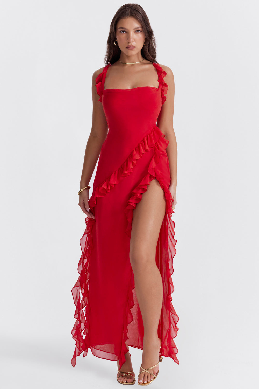 Jana - Kleid mit asymmetrischem Volant