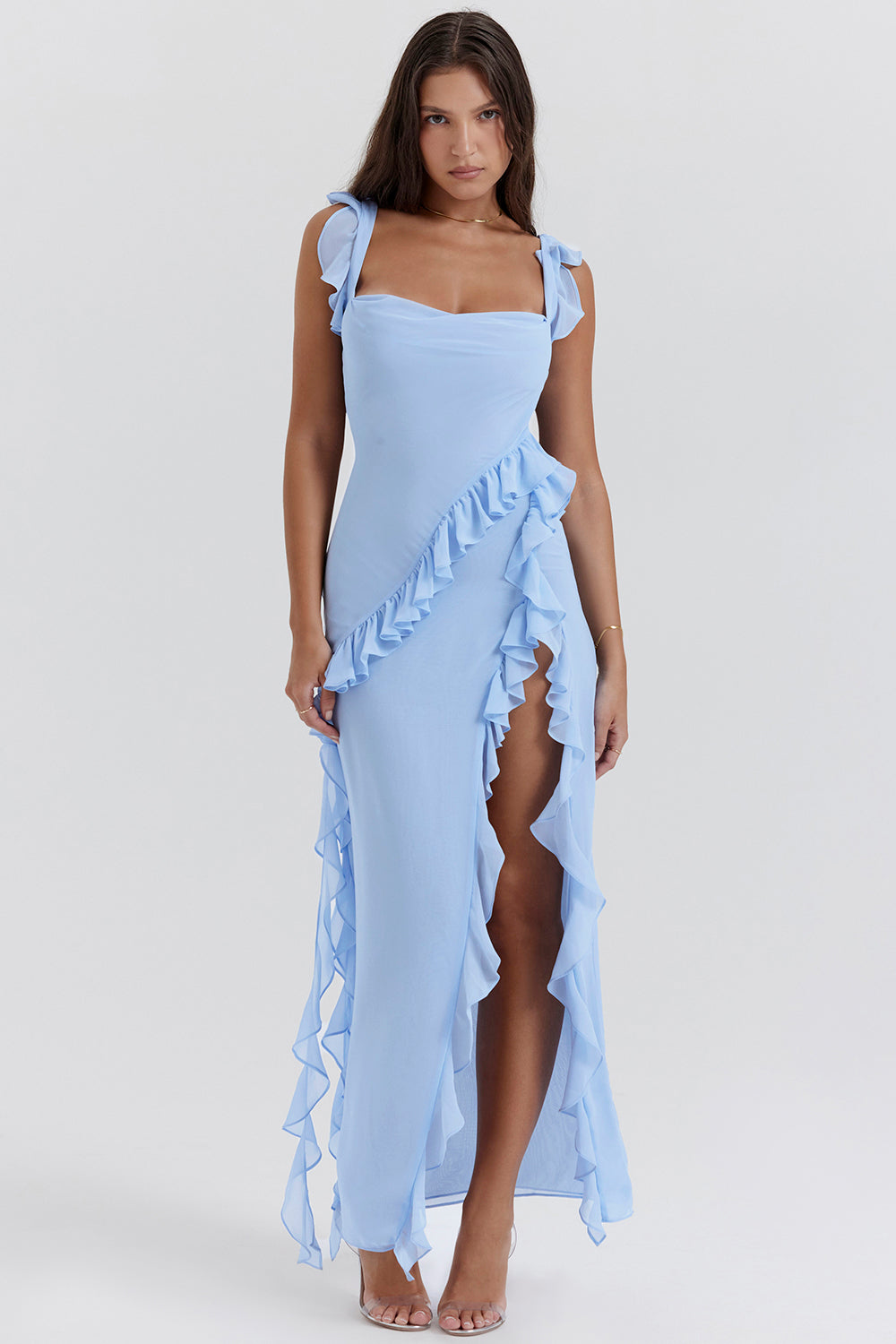 Jana - Kleid mit asymmetrischem Volant