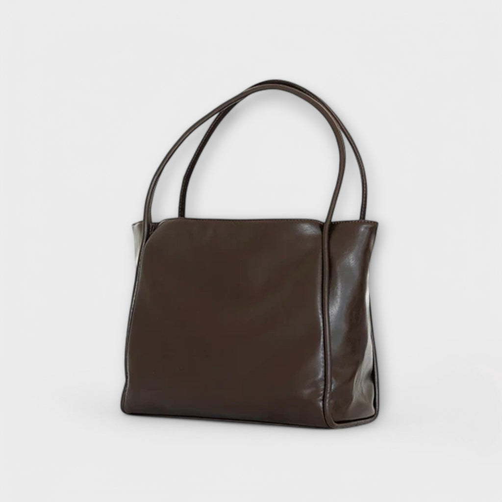 Shopper Damen Gross Schultertasche Vintage-Optik Schwarz Braun Rot – Blair