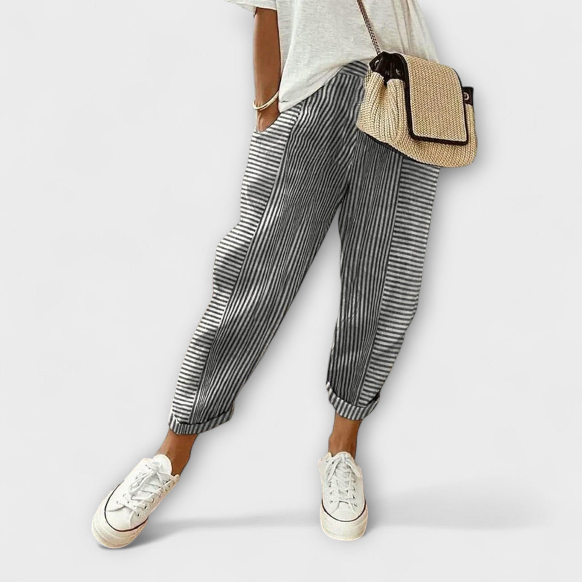 Sanne - Bequeme gestreifte Hose