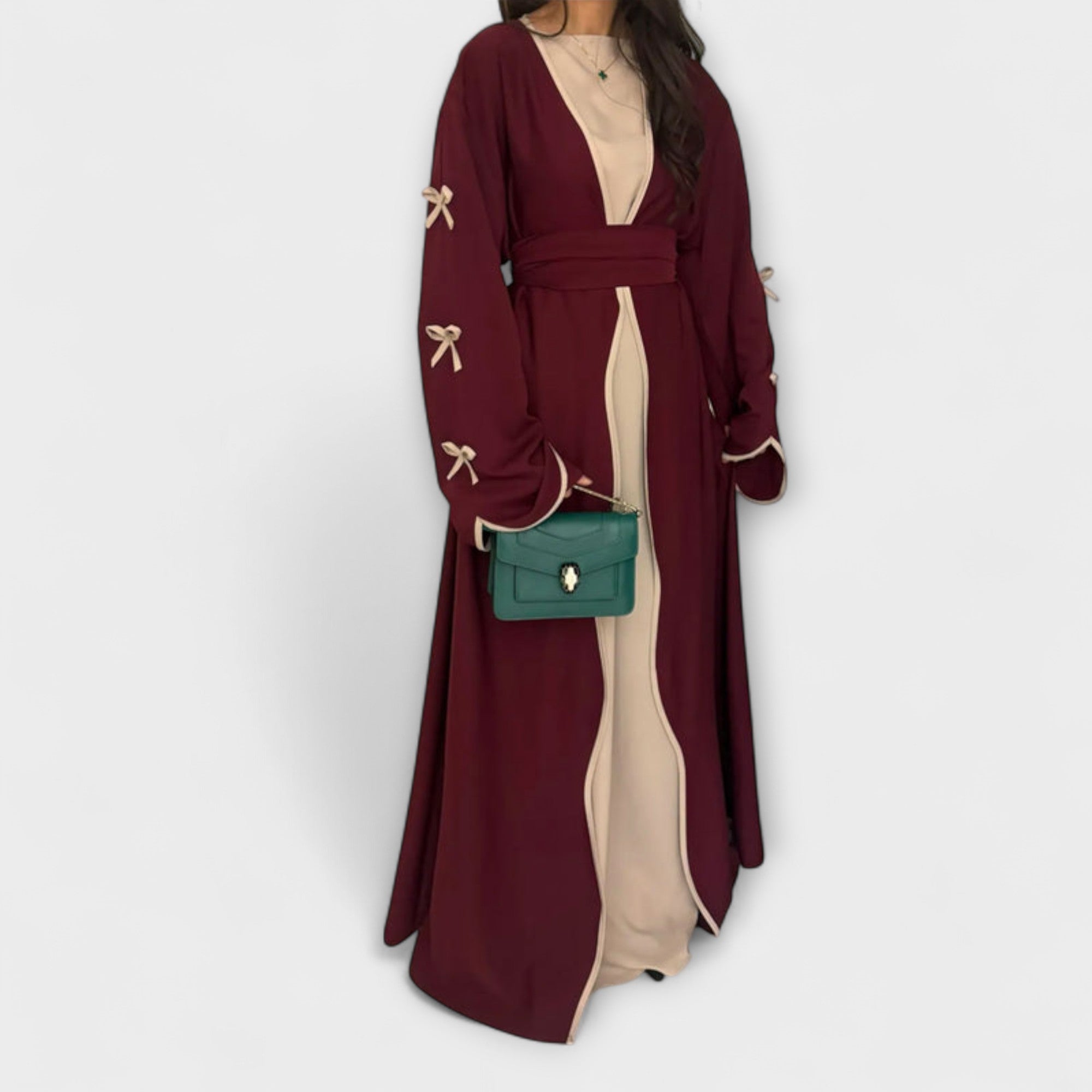 Jasmin - Schicker Cardigan und Kleid Duo mit Schleifenverzierung