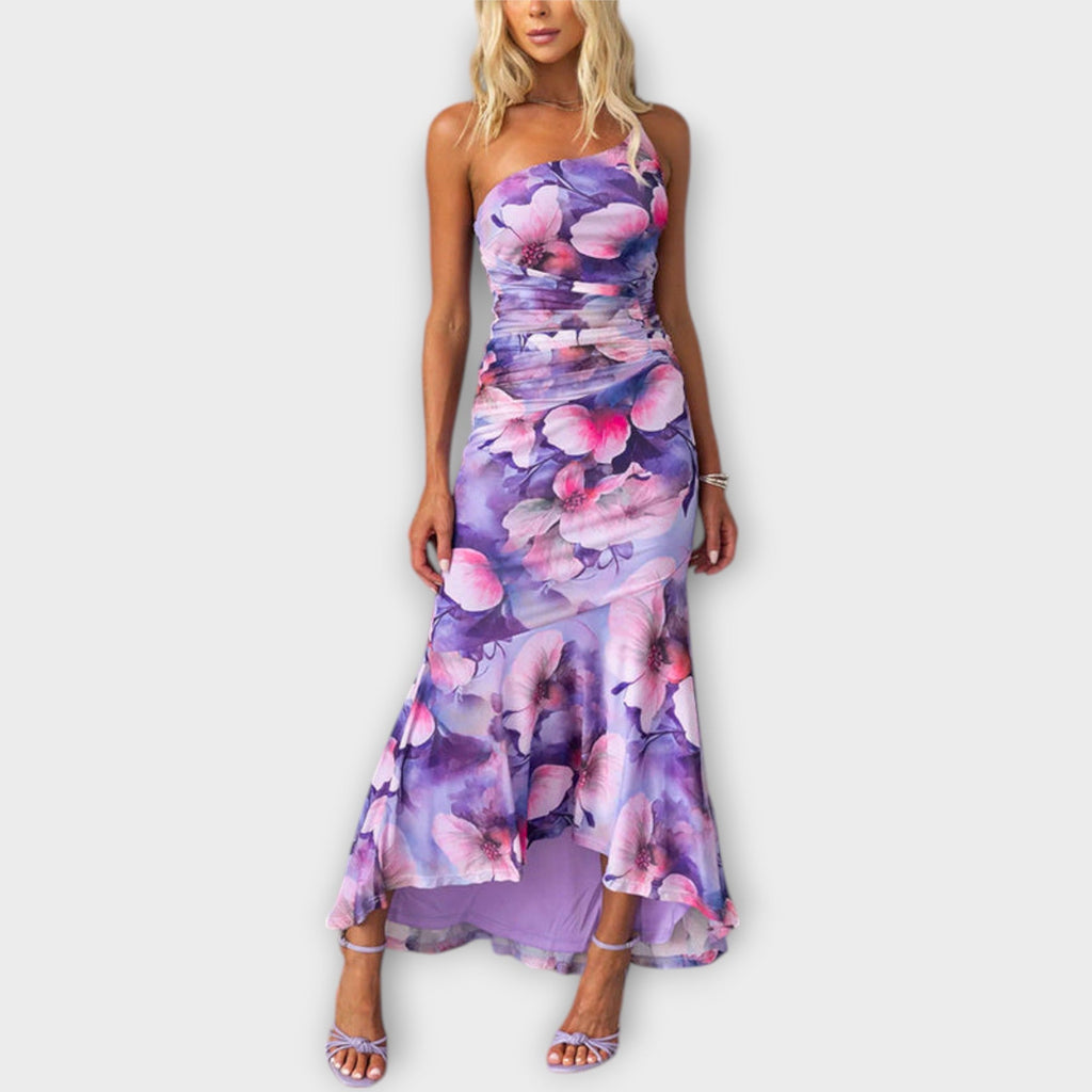 Pia - Maxikleid mit einseitiger Raffung