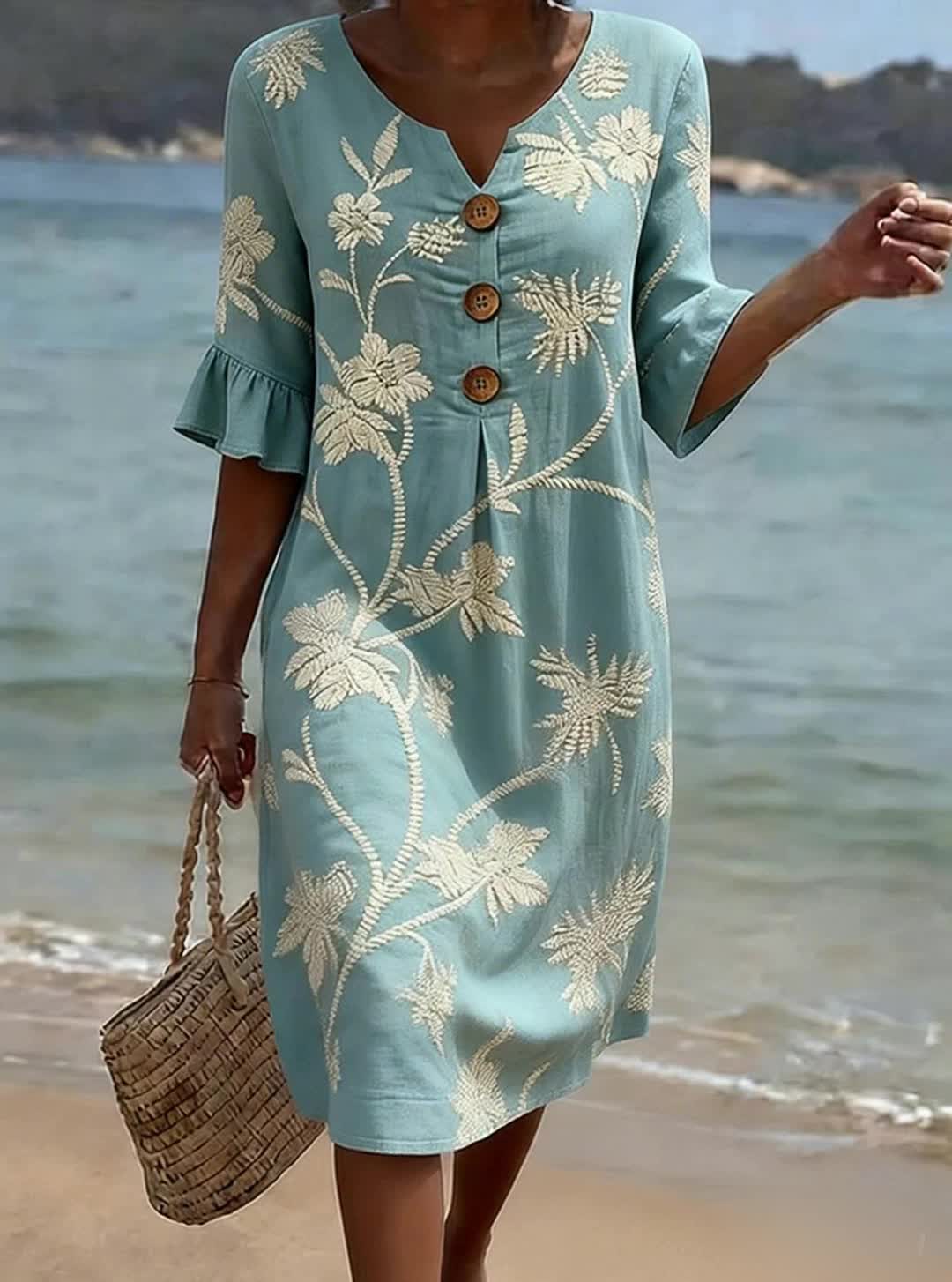 Lässiges Blumenkleid für jeden Tag