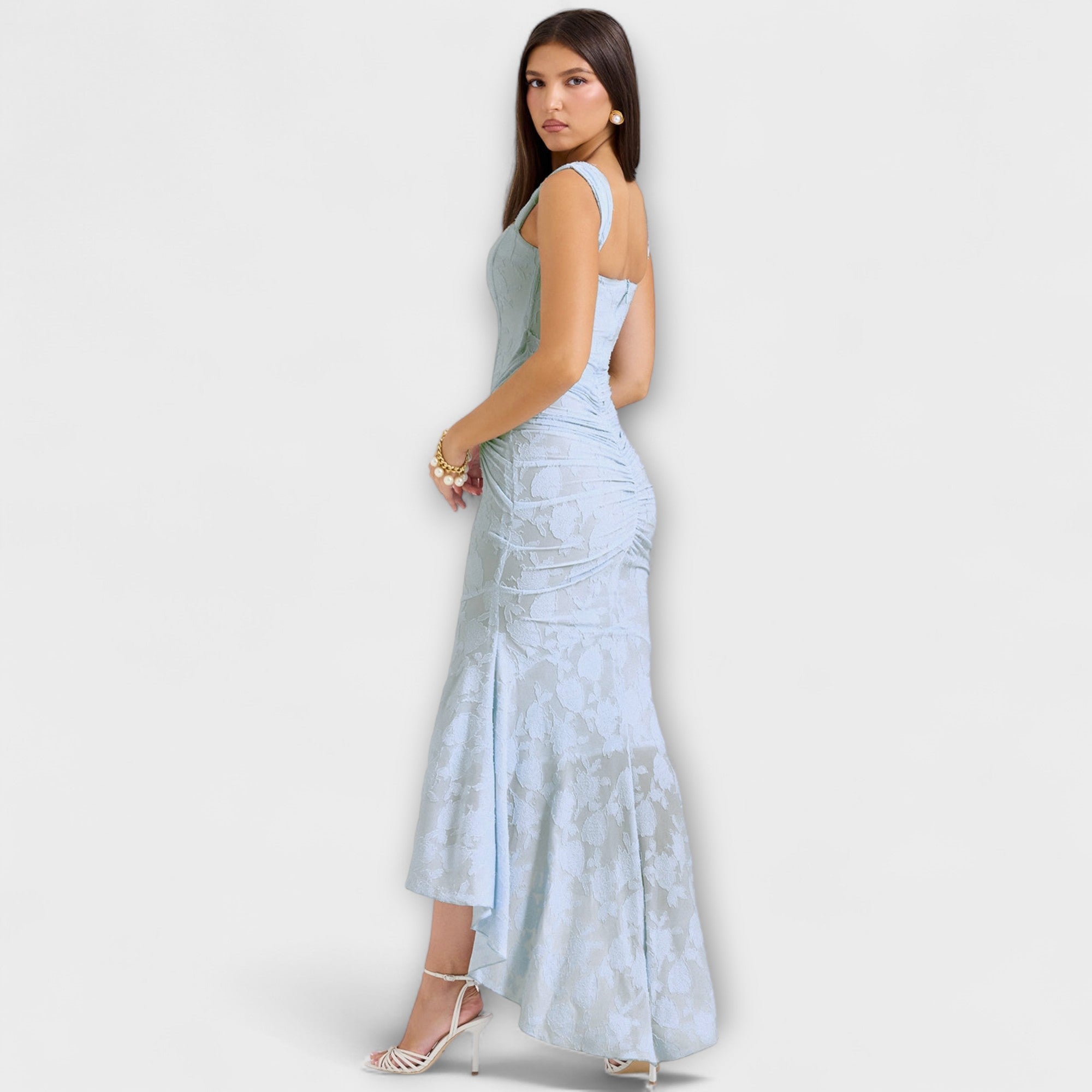 Renske - Langes Kleid mit Eleganten und Raffinierten Korsett