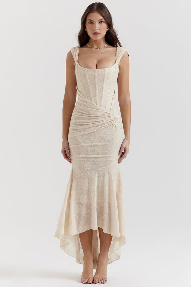 Alexandra - Elegantes Kleid mit asymmetrischem Rock