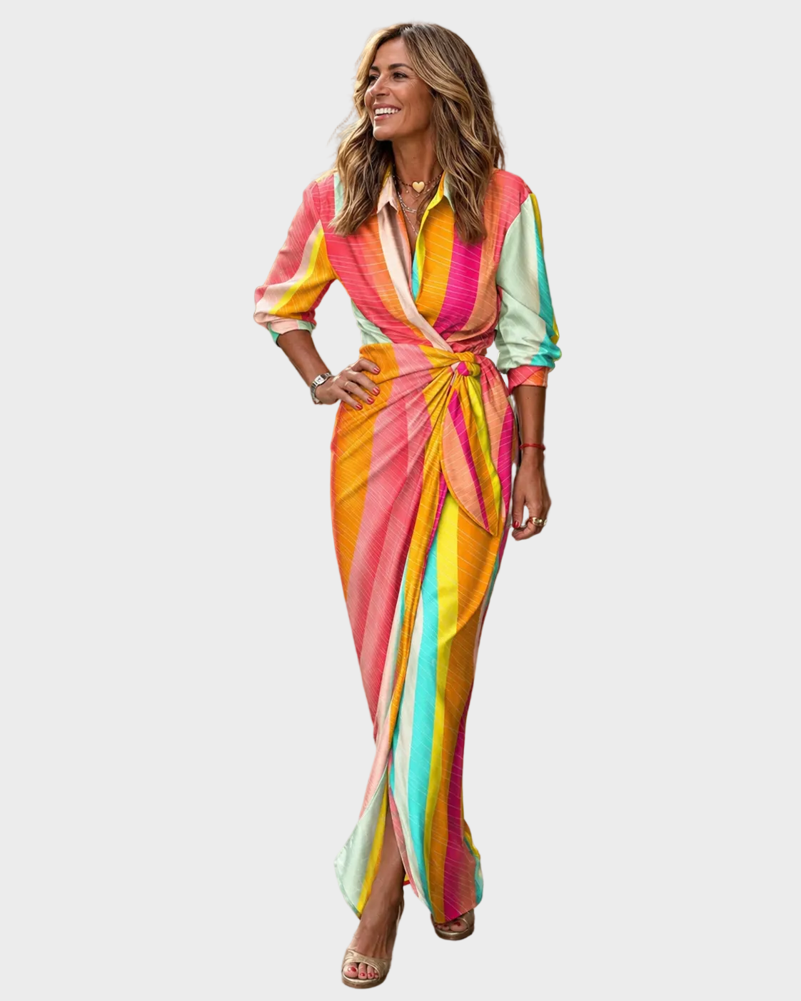 Lola - Maxikleid mit grafischem Print