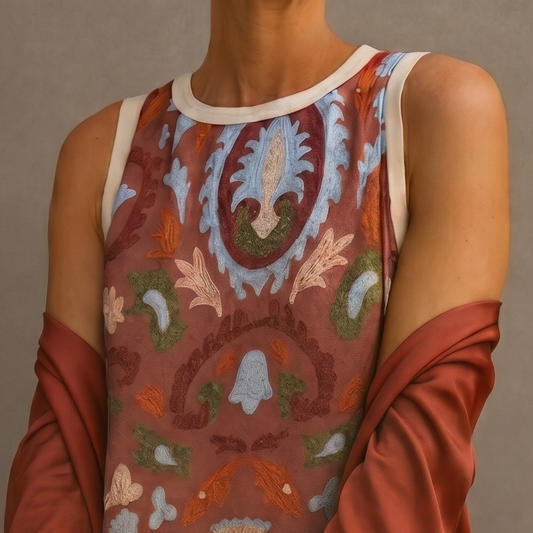 Daniela - Langes Kleid mit passender Weste