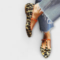 Ballerinas Damen Leopardenmuster Spitze Zehenpartie – Gaia