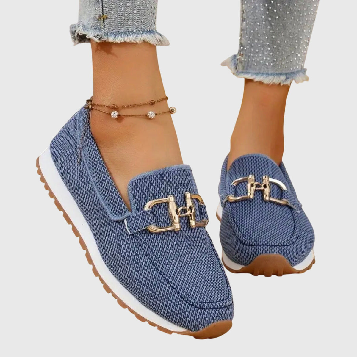 Siena - Strick-Loafer mit Goldschnalle