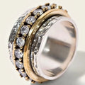 Retro Ring mit Inlaid Steinen
