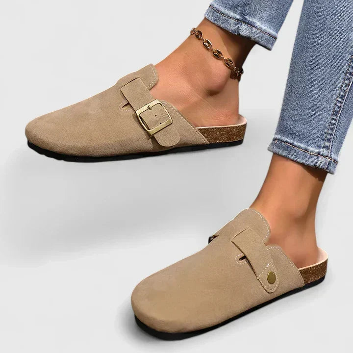 Katrien - Orthopädische Clogs in Taupe