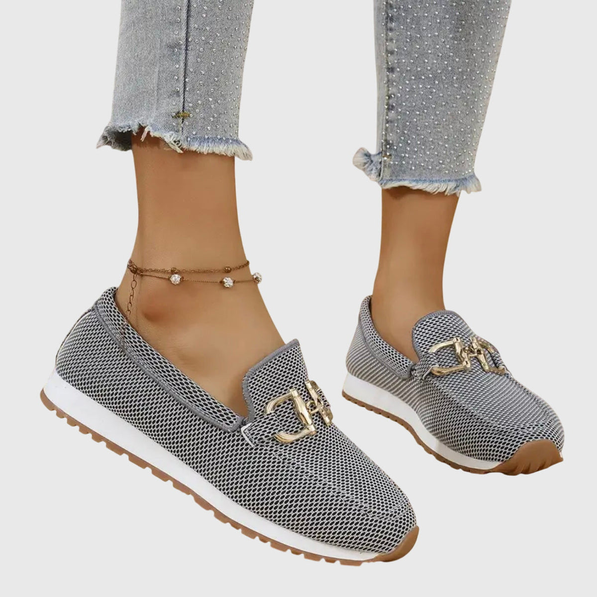 Siena - Strick-Loafer mit Goldschnalle