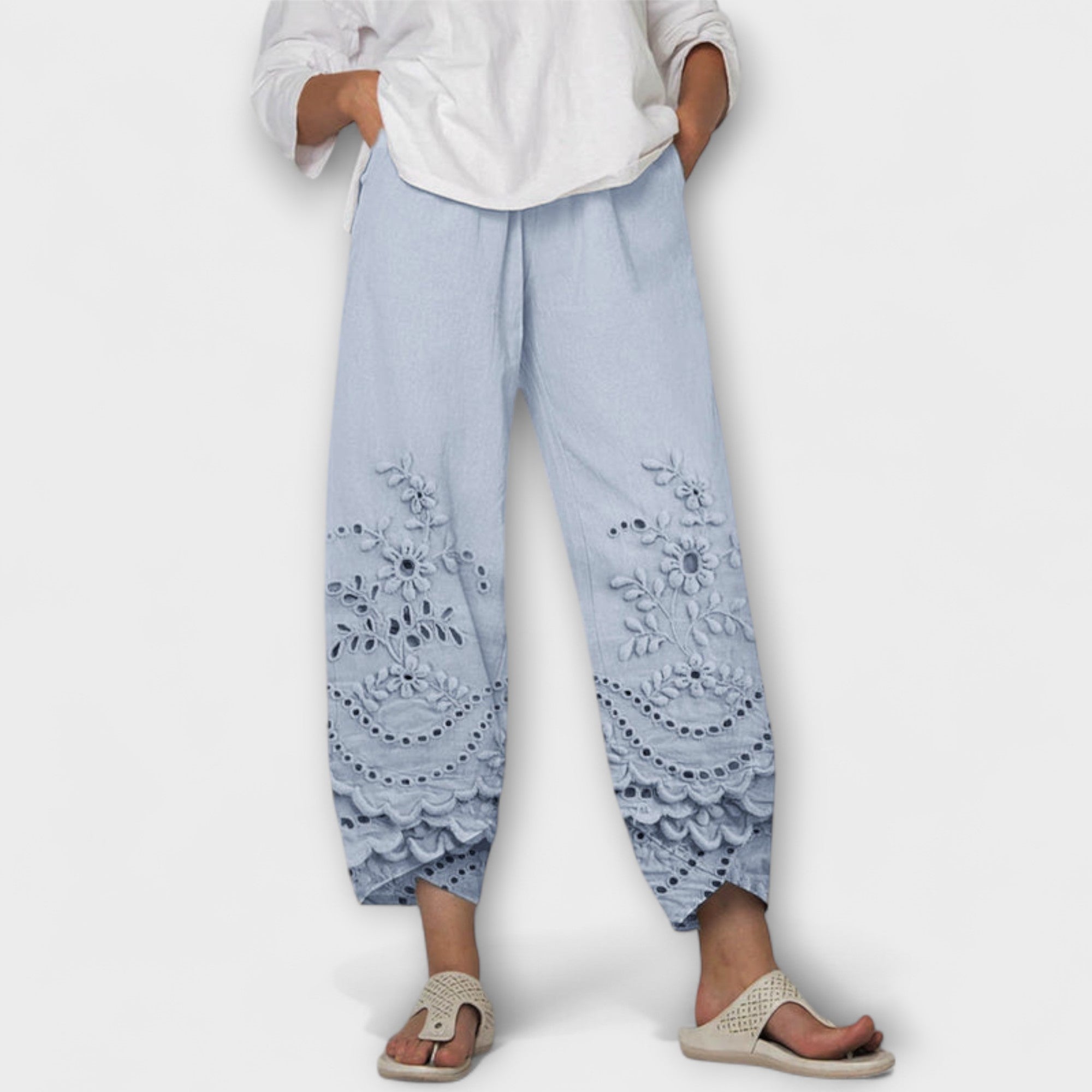 Chloe – Elegante Print Spitzenhose