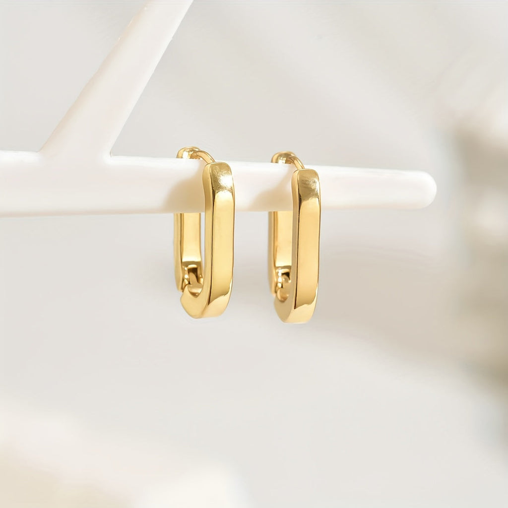 Creolen Damen Geometrisches Design Gold Silber Elegant