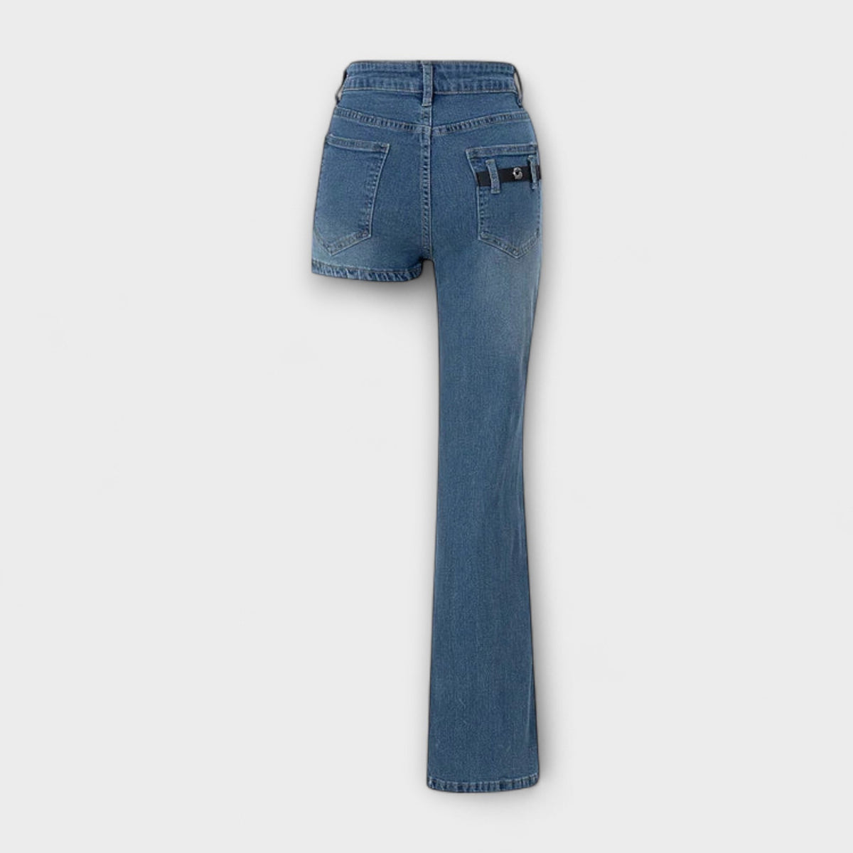 Latzshorts Damen Jeans Asymmetrisch Einzelner Träger – Astra