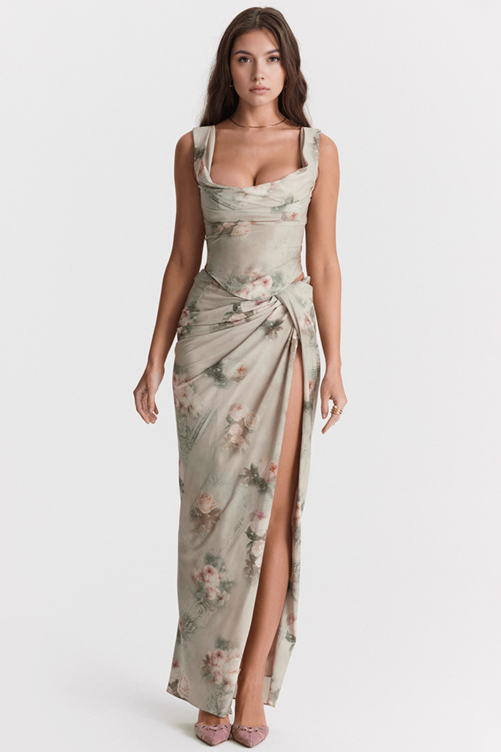 Kristýna - Figurbetontes Kleid mit Schlitz