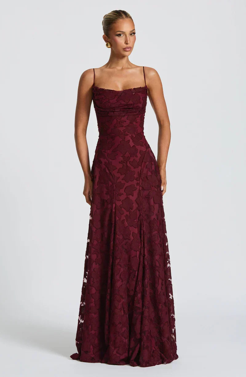 Alexandra - Maxikleid mit schmalen Trägern