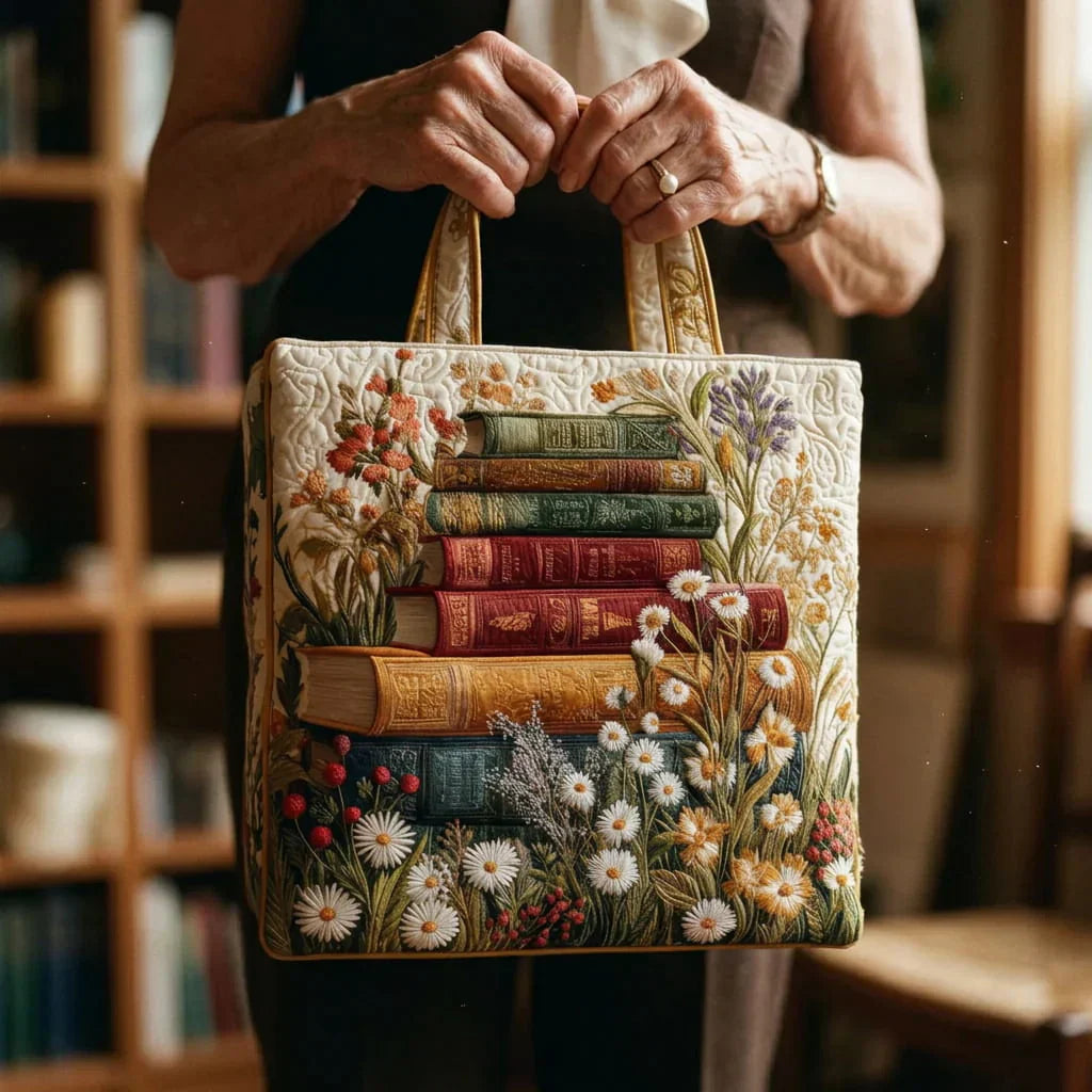 Gesteppte Tasche - Blumenmuster