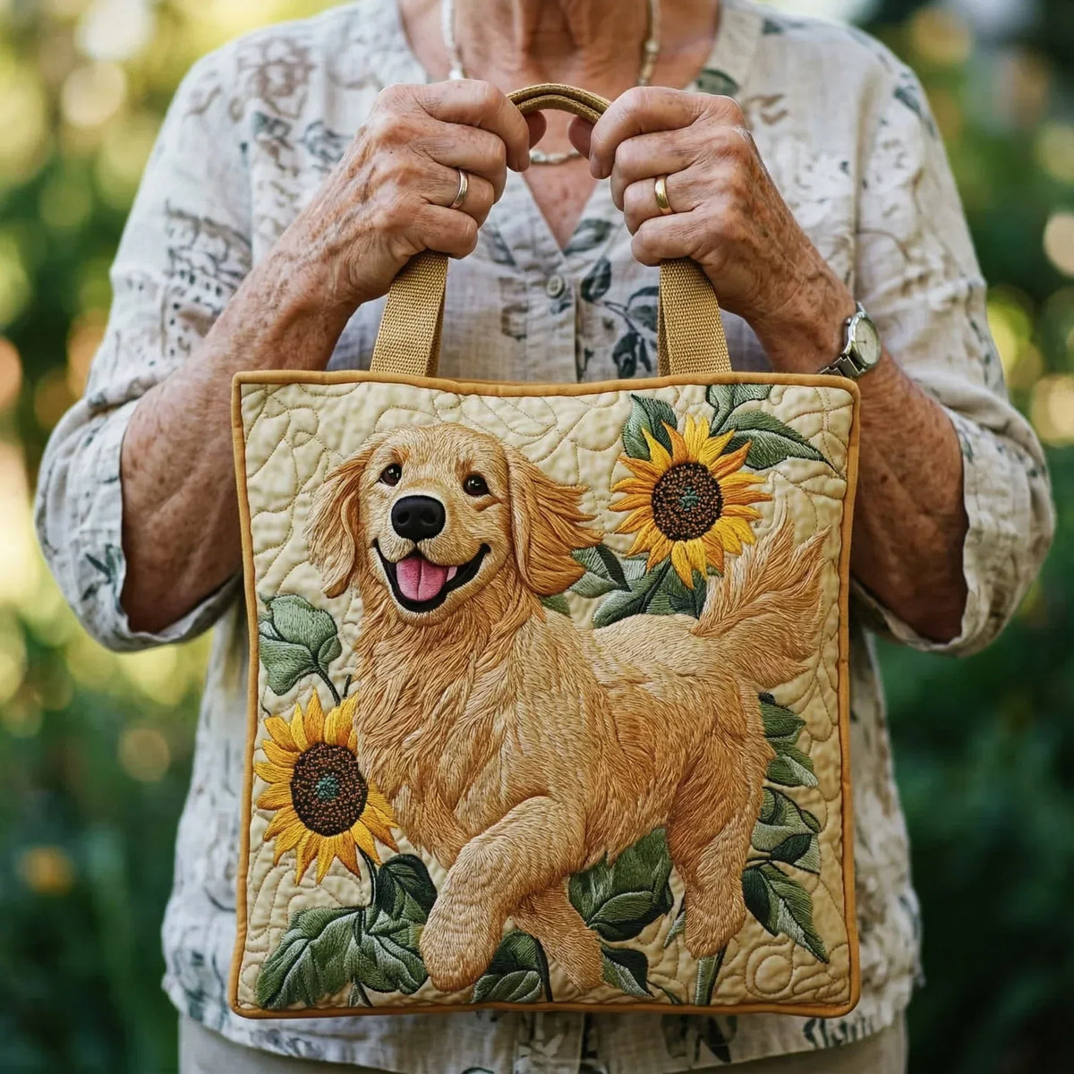 Gesteppte Tasche - Golden Retriever